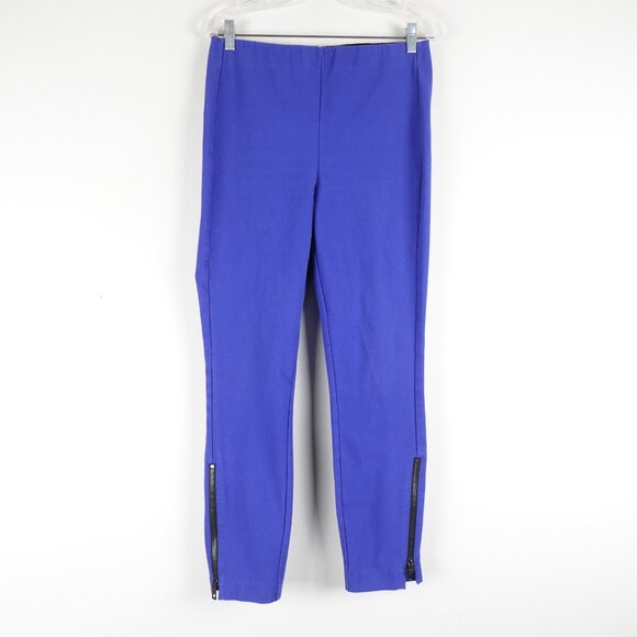 rag & bone Simone Slim Stretch Zipper Pants Electric Blue Women's 10 - Picture 1 of 10